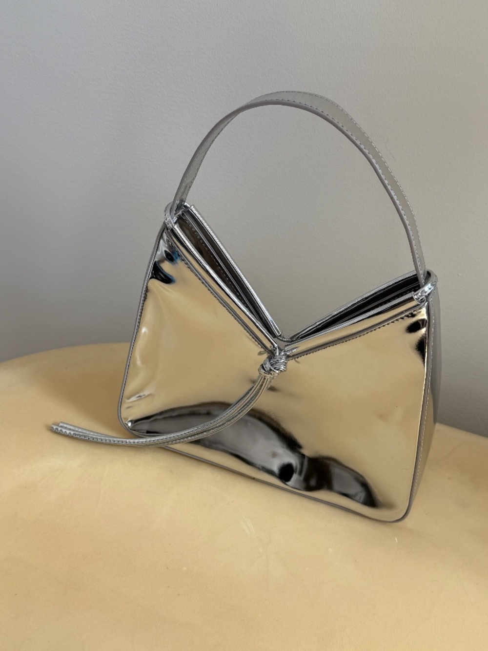 Silver Mirror Top-Handle Mini Bag - Picture 4 of 6